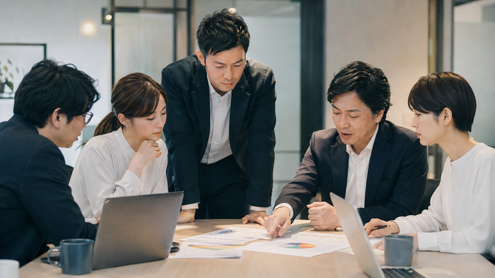 京セラのアメーバ経営と全員参加経営をイメージした日本人社員の会議