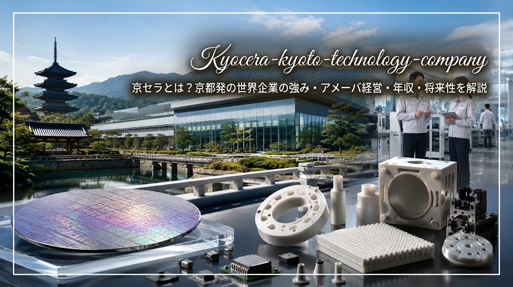 京都発の世界企業・京セラのファインセラミックスや半導体技術を表現したイメージ