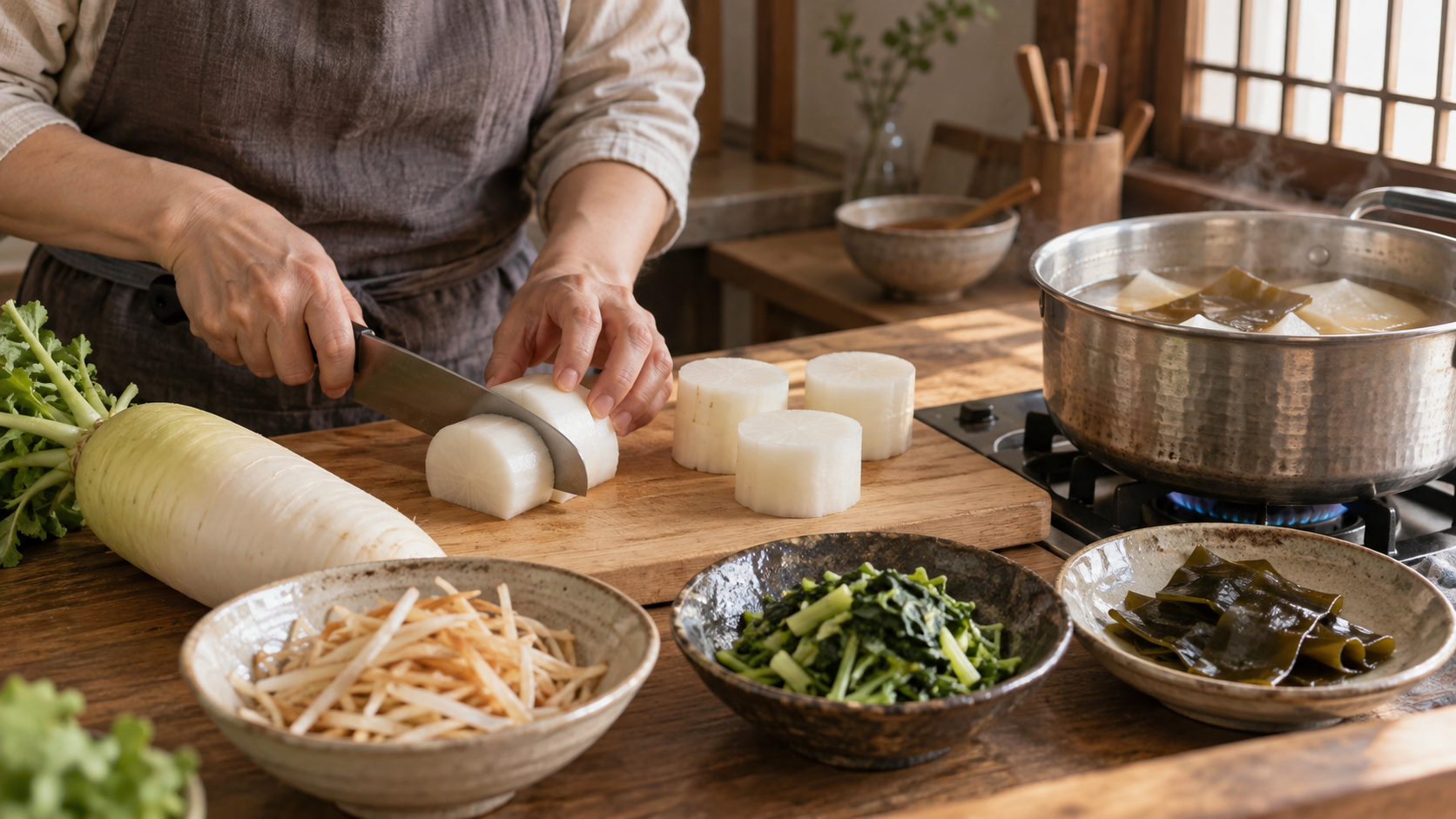 大根の実と皮と葉を余さず料理に使う京都のおばんざいの始末