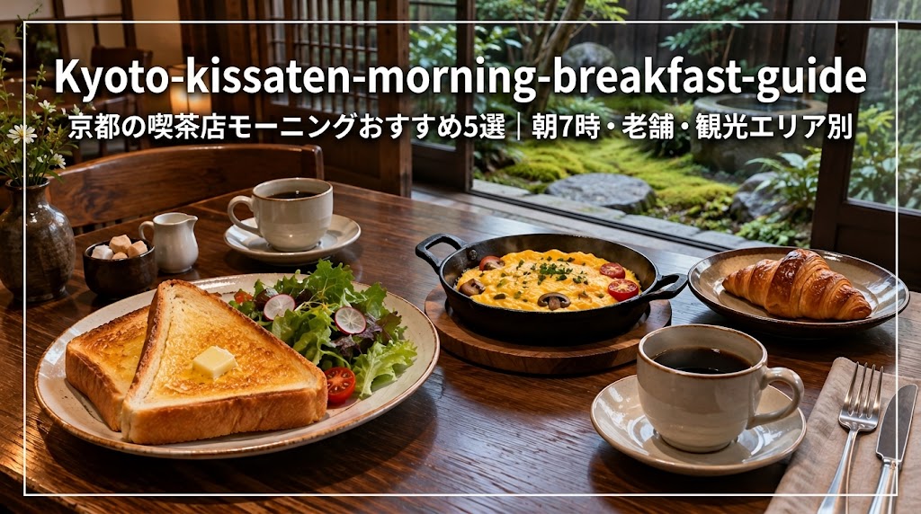 京都の町家風喫茶店で楽しむトーストとコーヒーのモーニング