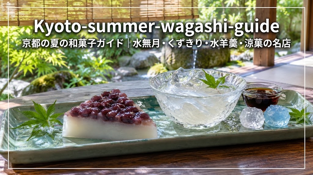 京都の夏の和菓子を代表する水無月・くずきり・琥珀糖