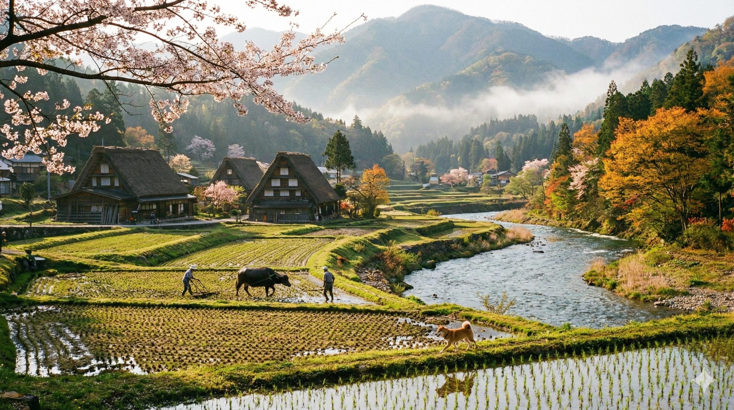 京都最古の禅寺、建仁寺の静寂な境内を歩く僧侶。