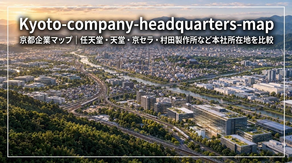 京都企業の本社と研究開発拠点が分布する京都盆地の都市景観