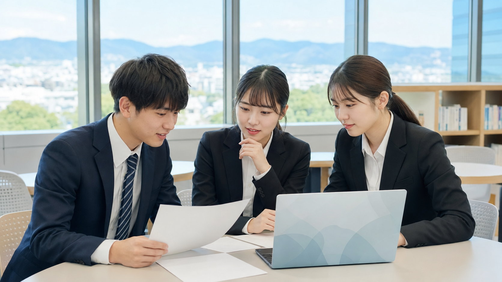 都の就職人気企業を比較する日本人大学生