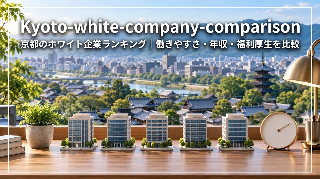 京都のホワイト企業を働きやすさから比較するイメージ