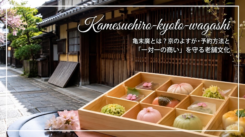 京都の老舗亀末廣と京のよすがをイメージした京町家と季節の和菓子
