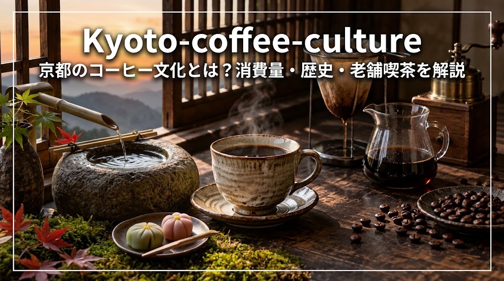 町家の格子窓とネルドリップで表現した京都のコーヒー文化