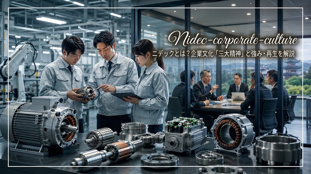 ニデックのモーター技術と企業文化・経営改革をイメージした京都発グローバルメーカーの製造現場