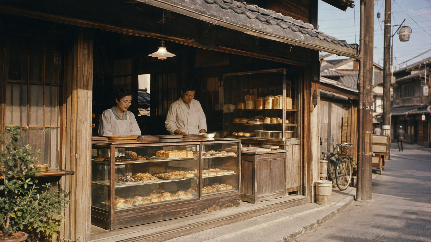 1948年創業の志津屋をイメージした京都の昔ながらのパン屋