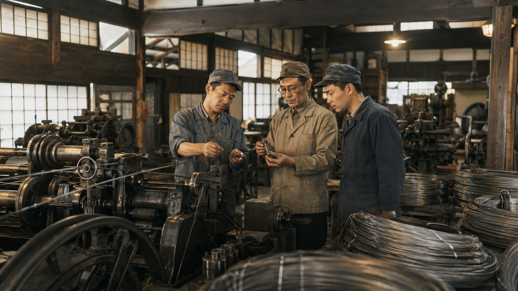 1943年に京都で始まったサンコールの鋼線加工